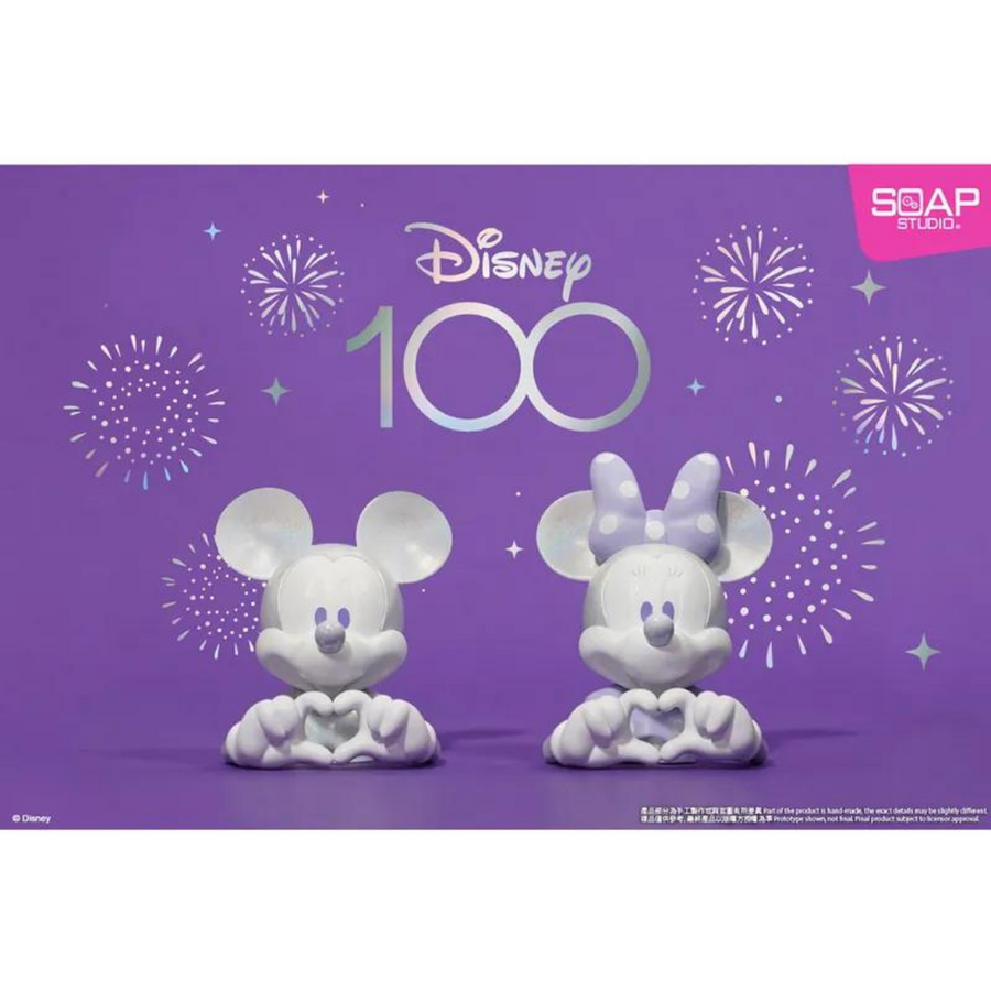 Soap Studio Disney 100th Anniversary Mickey and Minnie Heart Mini Busts