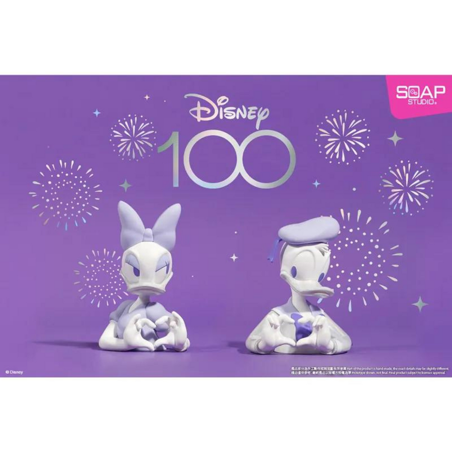 Soap Studio Disney 100th Anniversary Donald Duck and Daisy Duck Heart Mini Busts