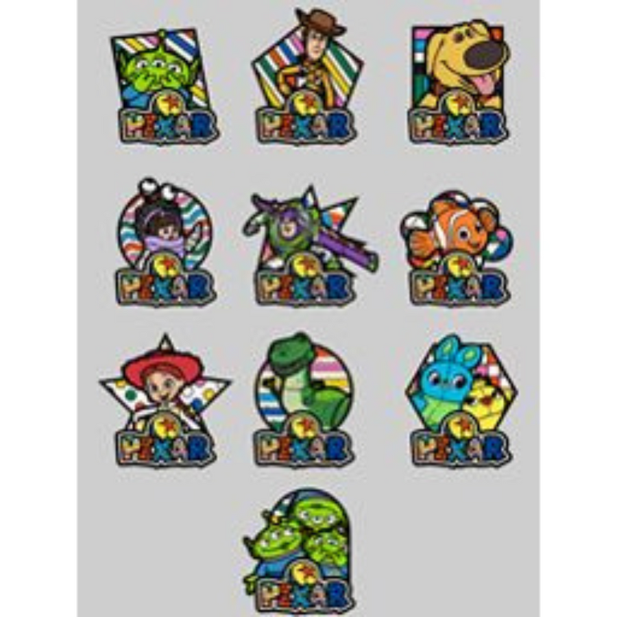 Disney Pixar Magnetic Badge Holder (original box of 9 pieces)
