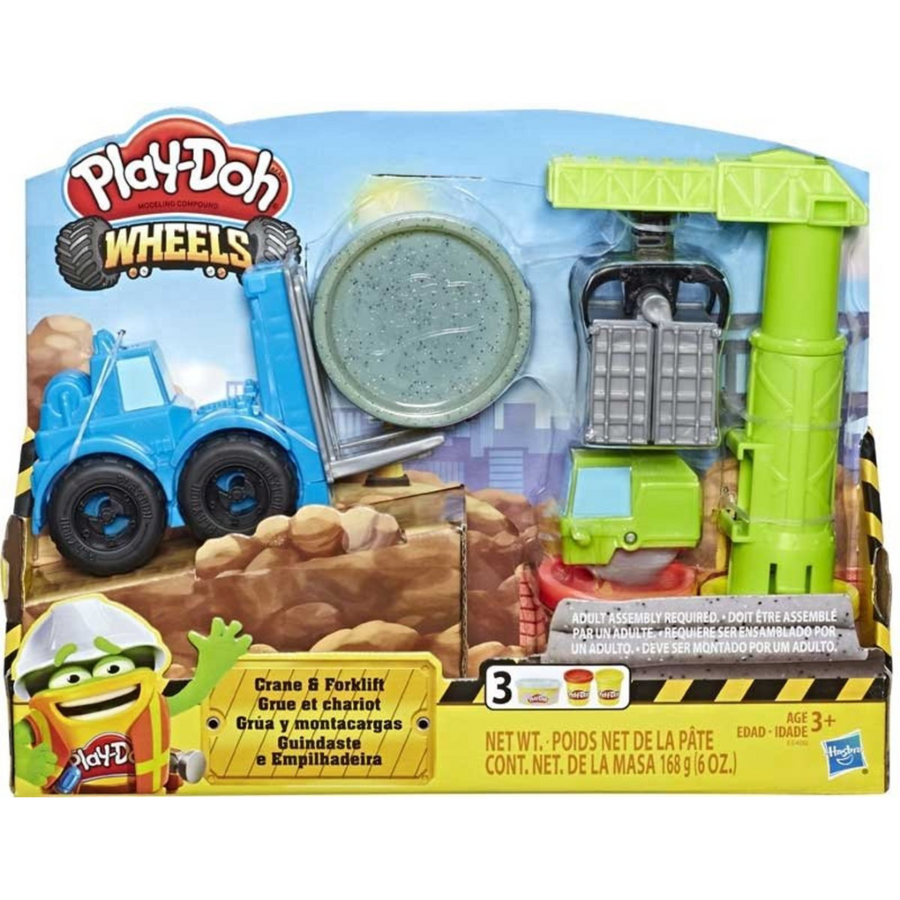 Play-Doh 車輪系列 起重機叉車建築玩具