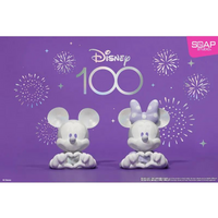 Disney 100th Anniversary Mickey and Minnie Heart Mini Busts