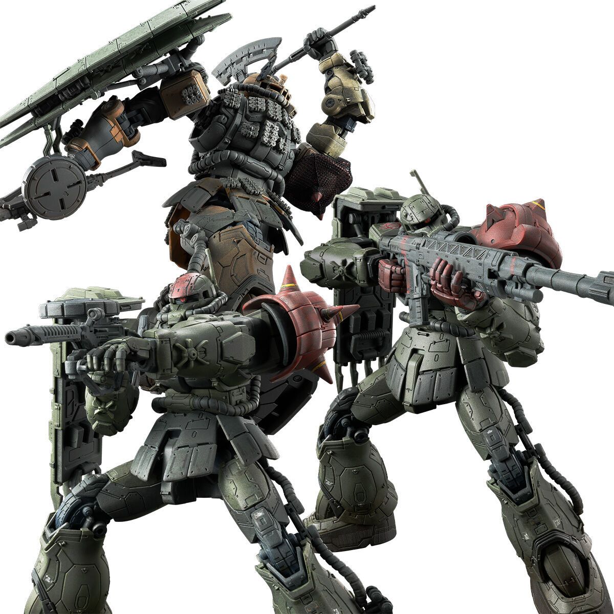 Bandai PB限定 HG 1/144 渣古Ⅱ F型 查布斯座機＆奇爾座機＋無識別型渣古Ⅱ 蘇拿利座機 重現零件套組 《機動戰士高達 復仇的鎮魂曲》 (副本)