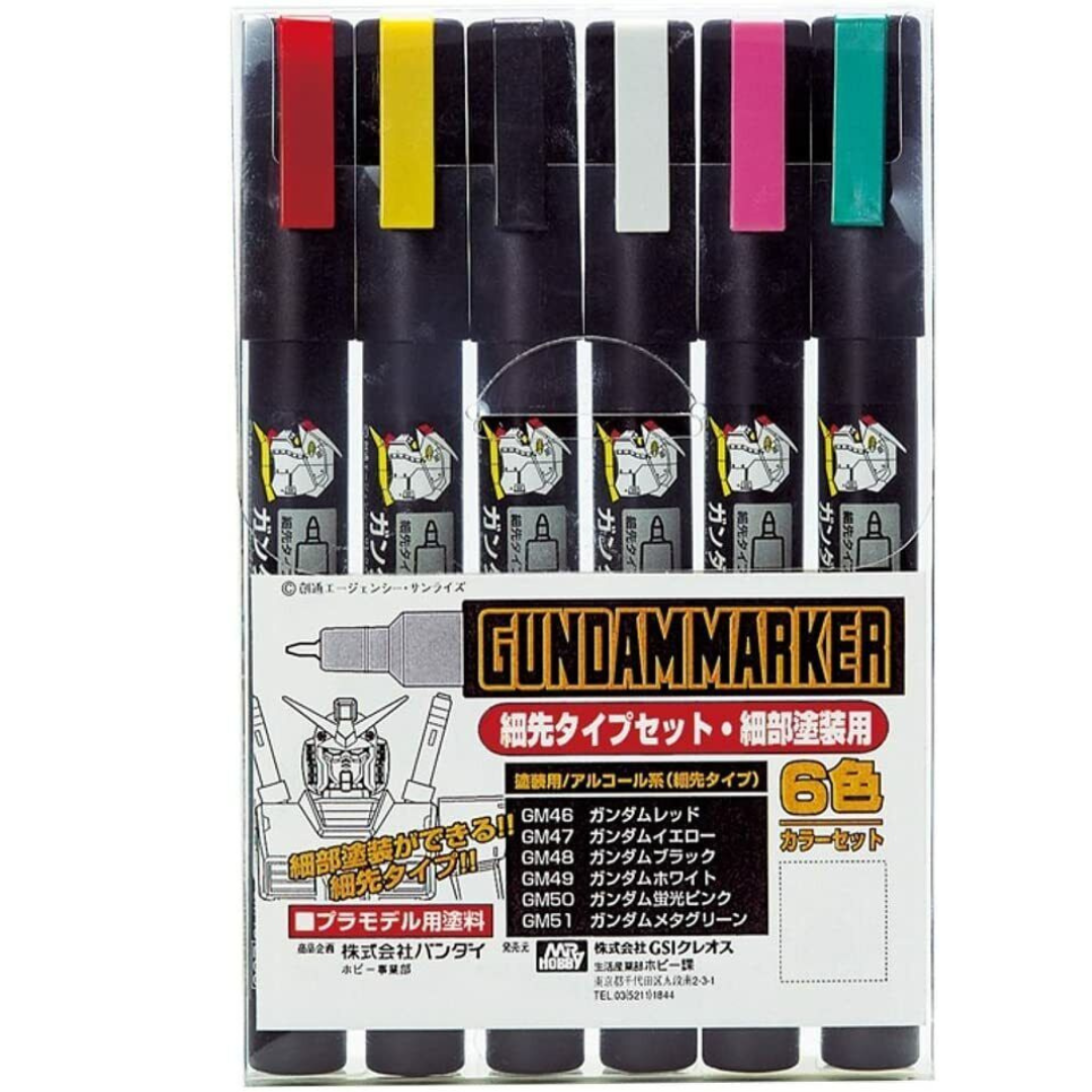 (Tools) GSI Detail Gundam Pen Set of 6