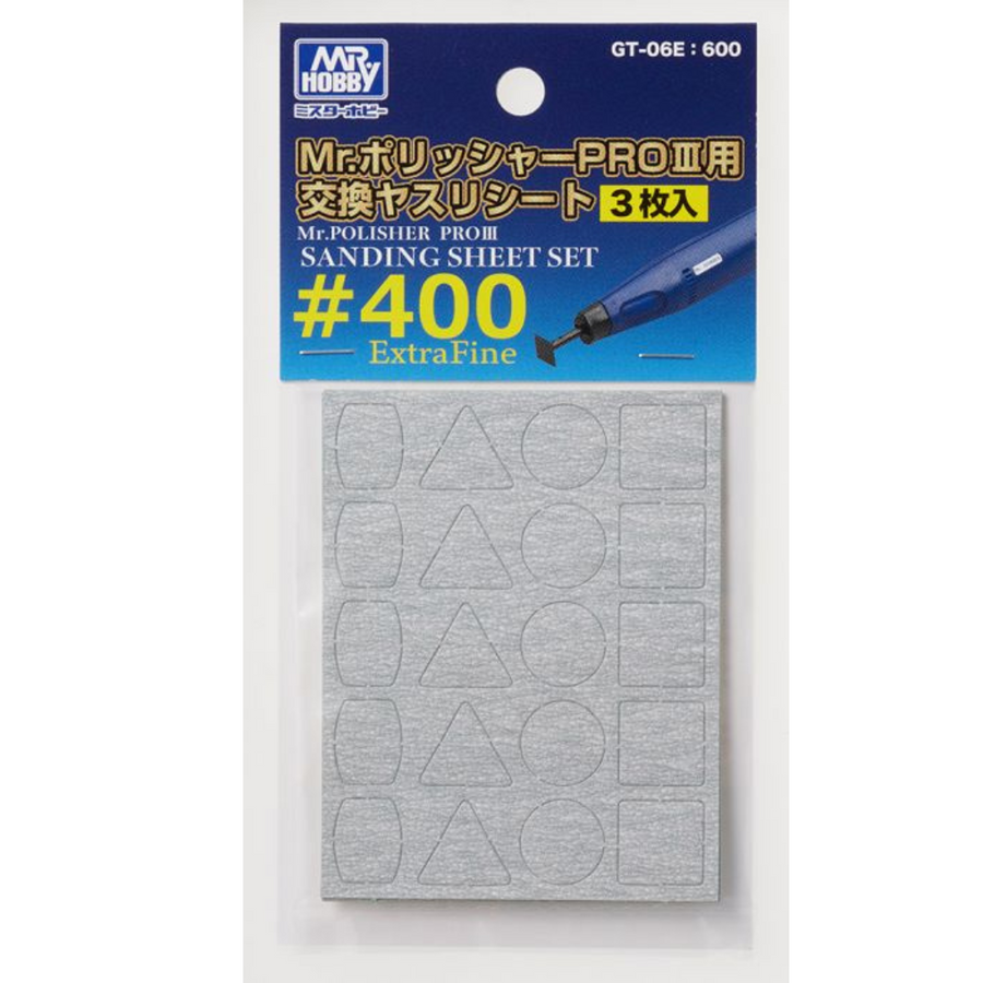 (工具) GSI GT06E 砂紙 #400 (研磨器用: 三角, 圓形, 正方)