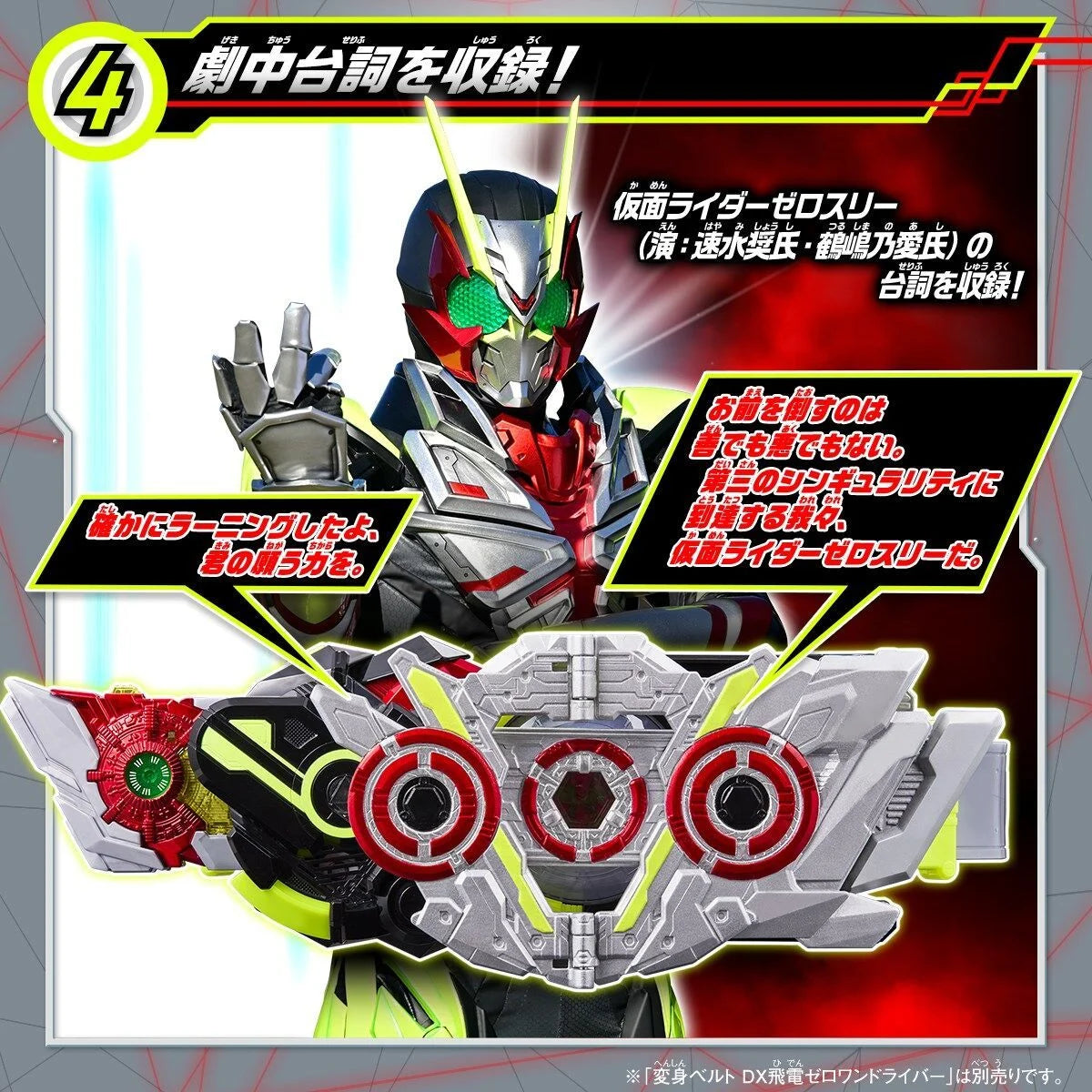 Premium Bandai DX ZERO-THREE 變身匙卡&腰帶元件 幪面超人Outsiders