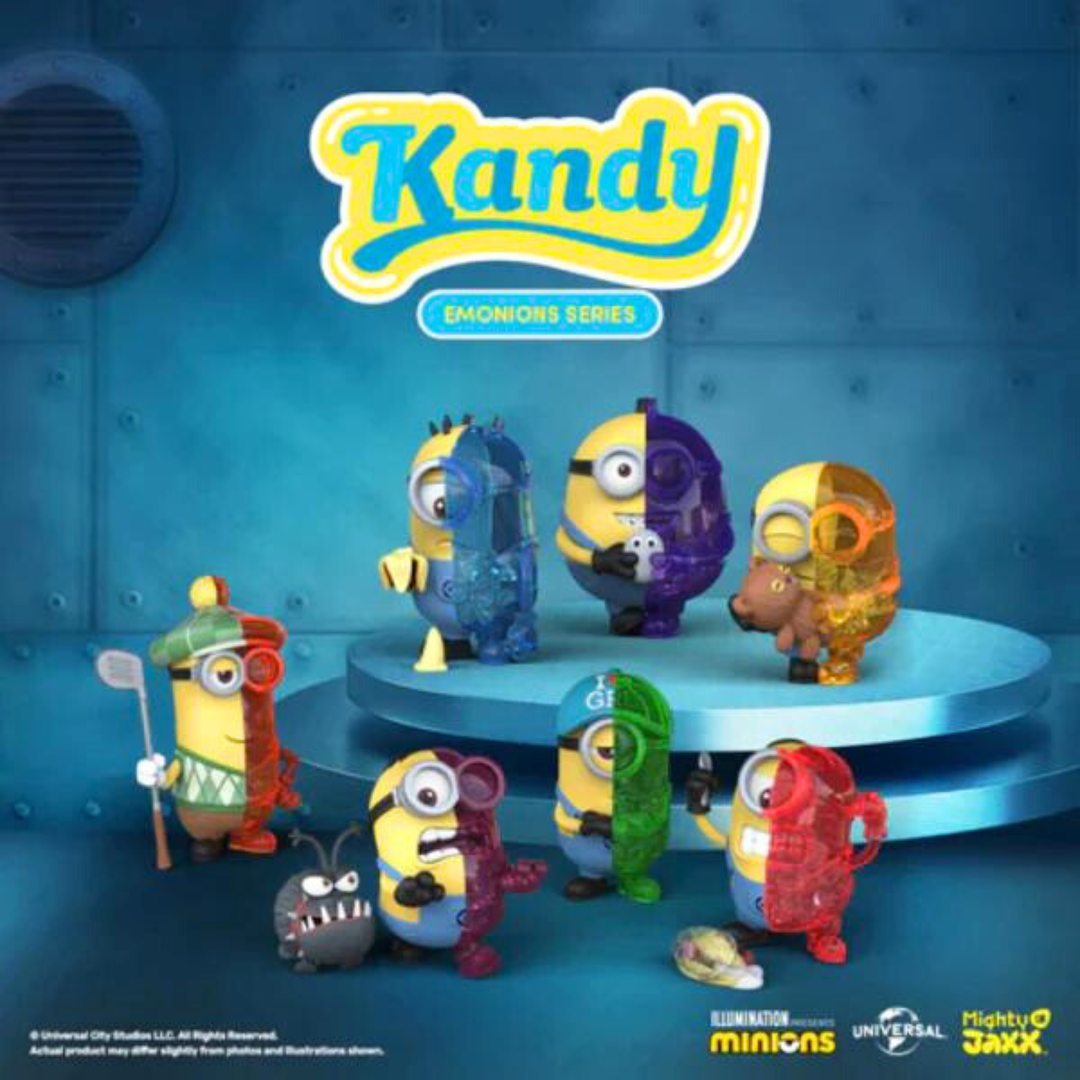 Mighty Jaxx Kandy Minions: Emonions - Blind Box Con Personaggi Da Collezione (6 Comuni + 1 Ultra Raro)