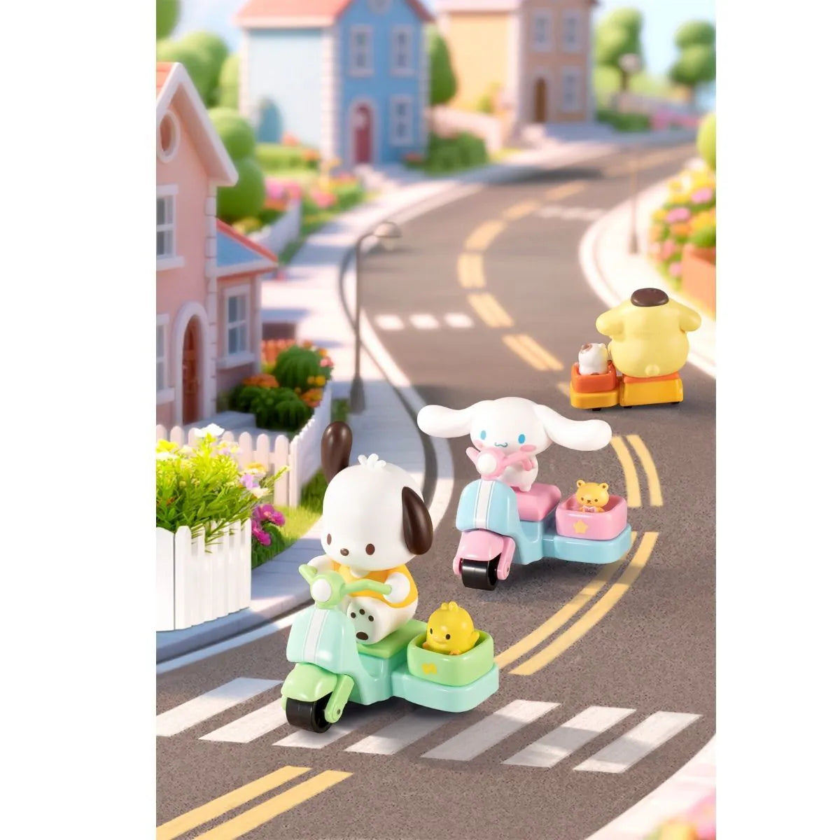 Sanrio characters 兜風小摩托車系列玩動樂 (原盒6盒)