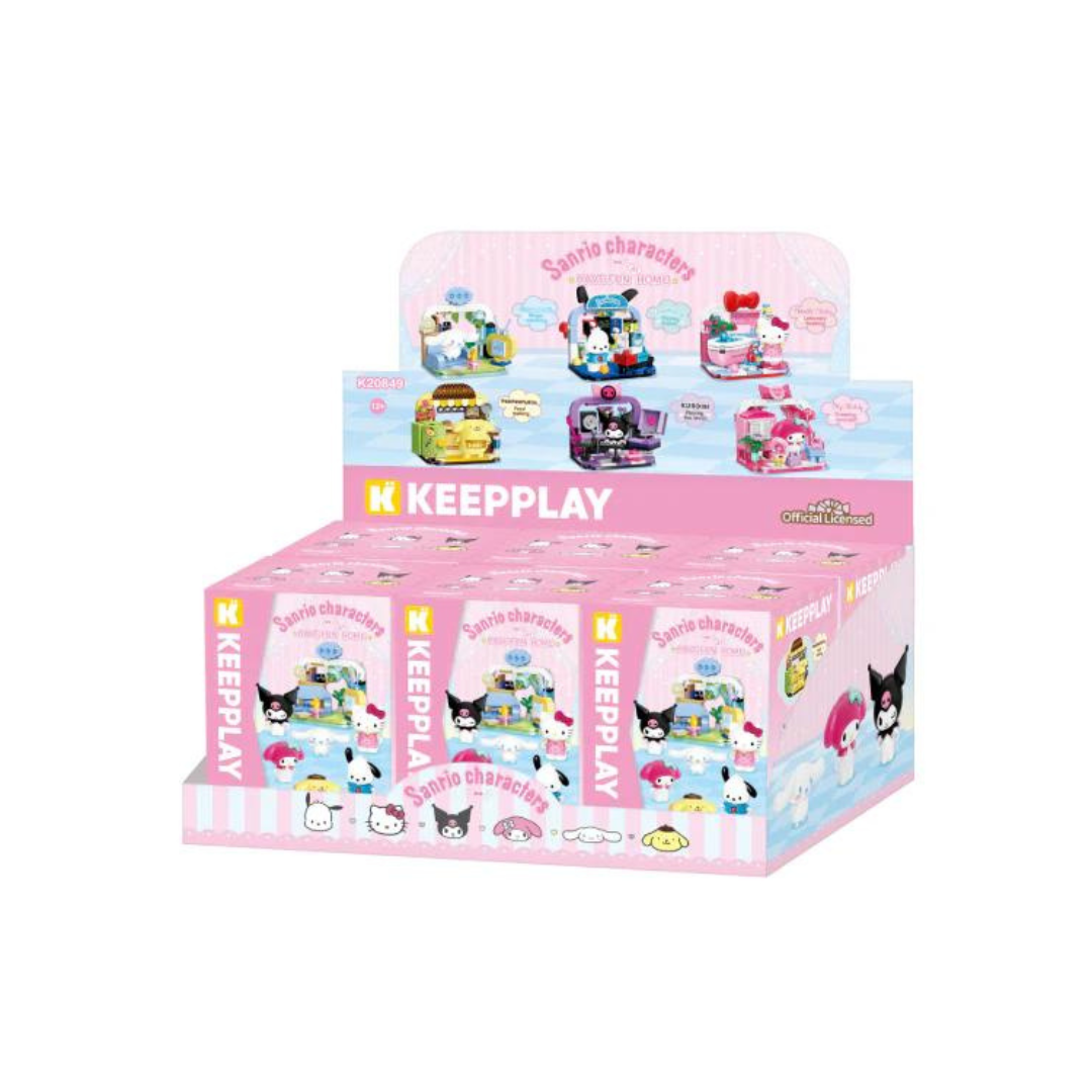 Qman Keeppley Sanrio characters home play small scene series blind box (original box 6 boxes)