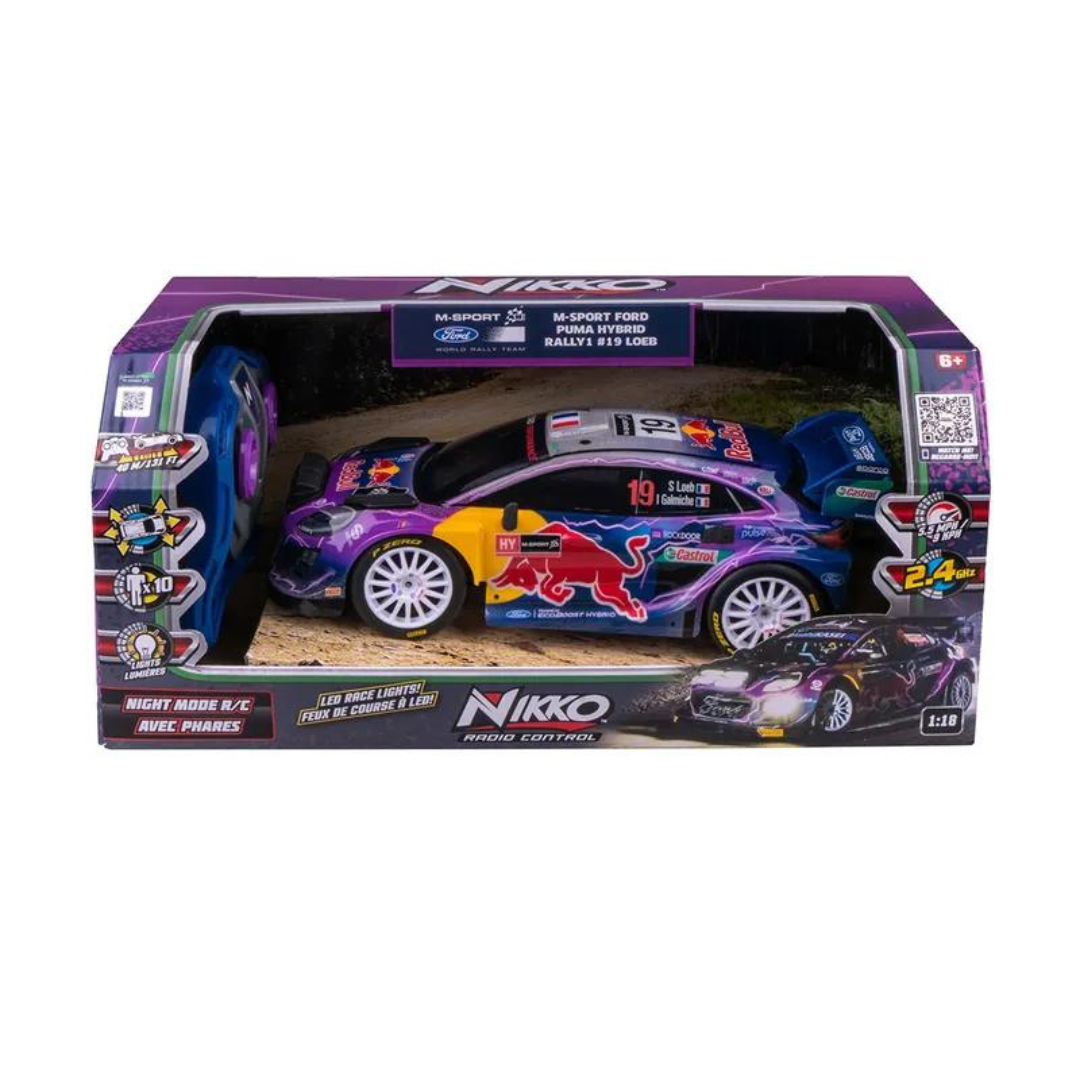 Nikko Remote Control Series-1:18 RC M-Sport Ford Puma #19 Night Mode ...