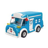 Qman Keeppley Doraemon minibus shaped building blocks