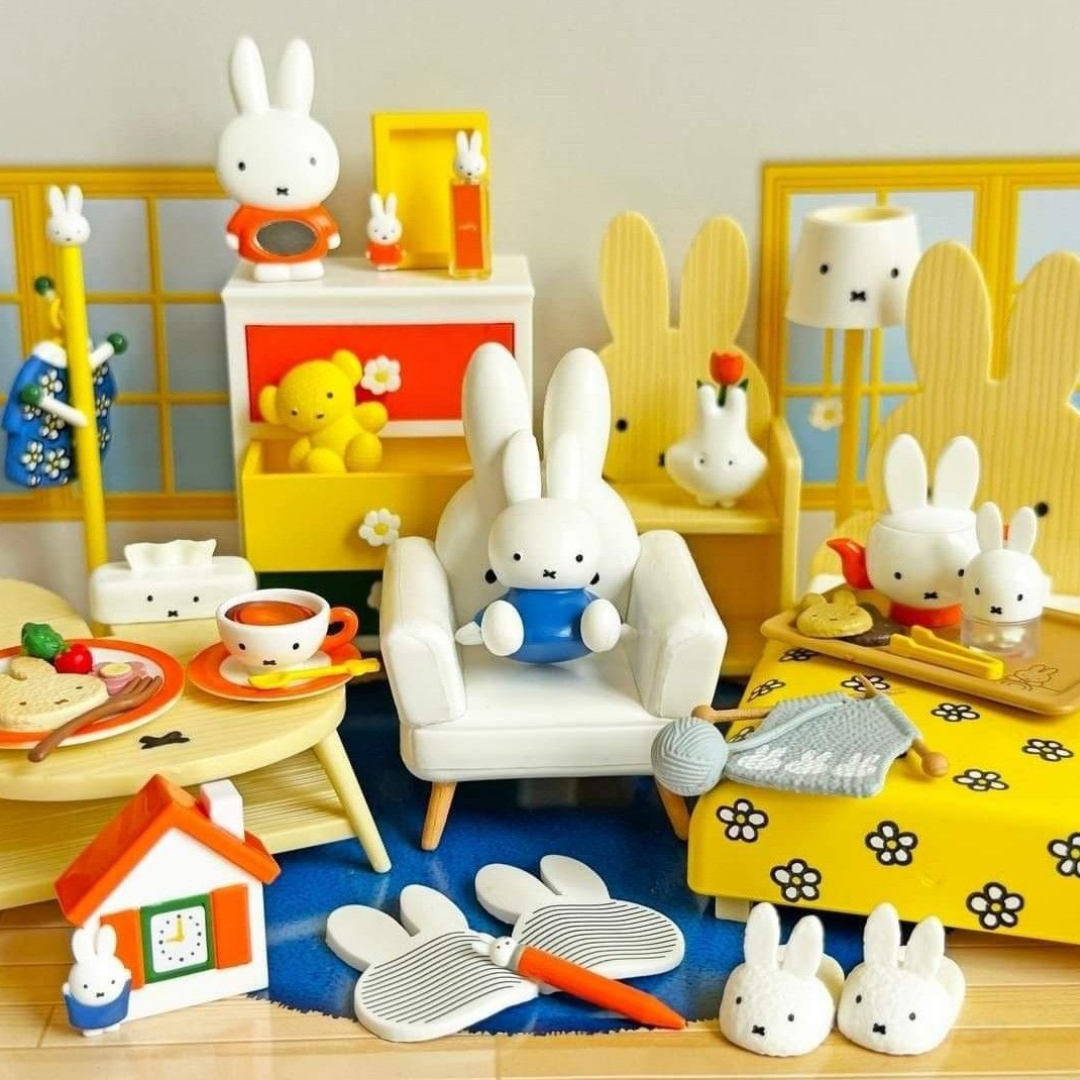 RE-MENT Miffy Room Miniature Series (8 pieces in original box)