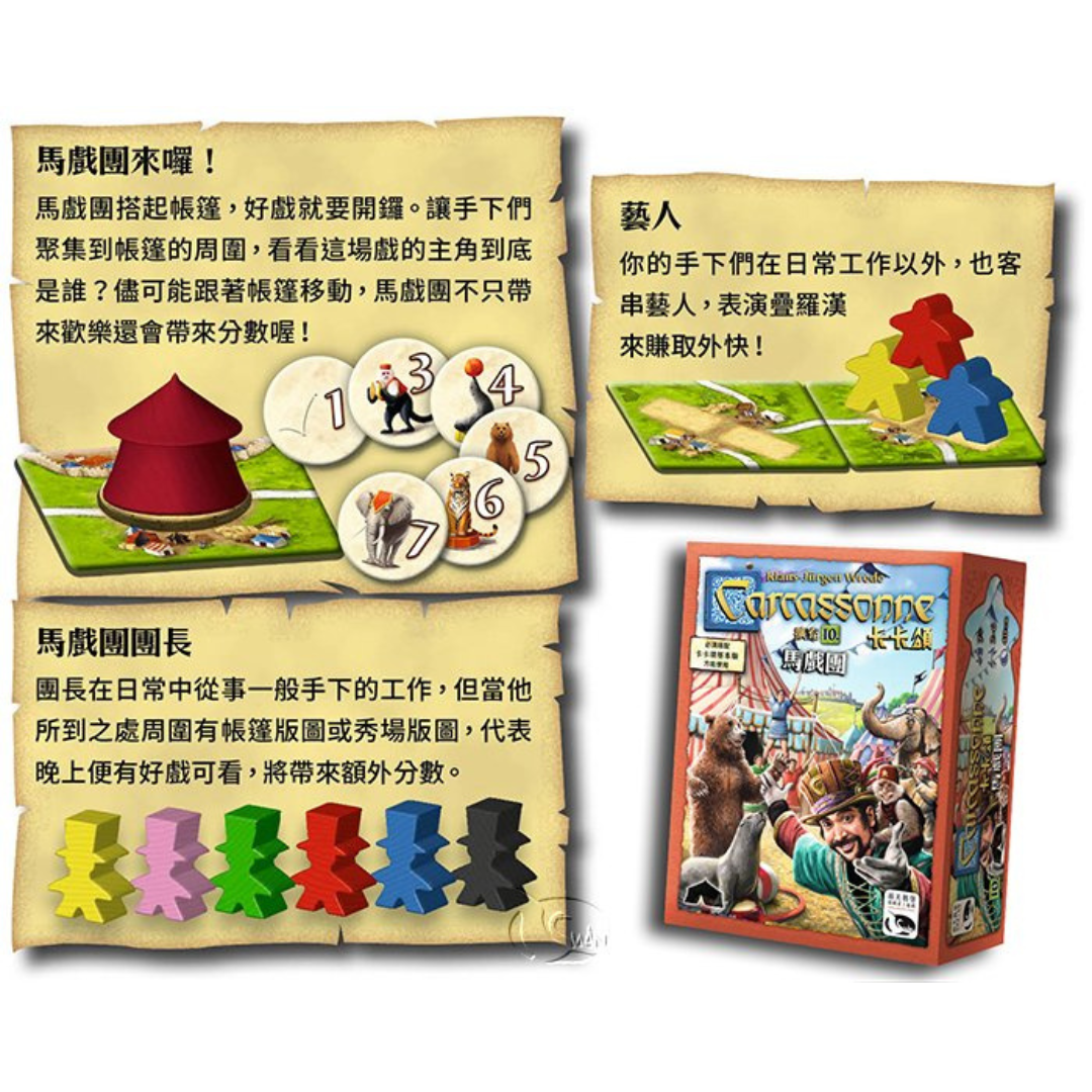 (Extended) Carcassonne 2.0 [10] Circus - Chinese version