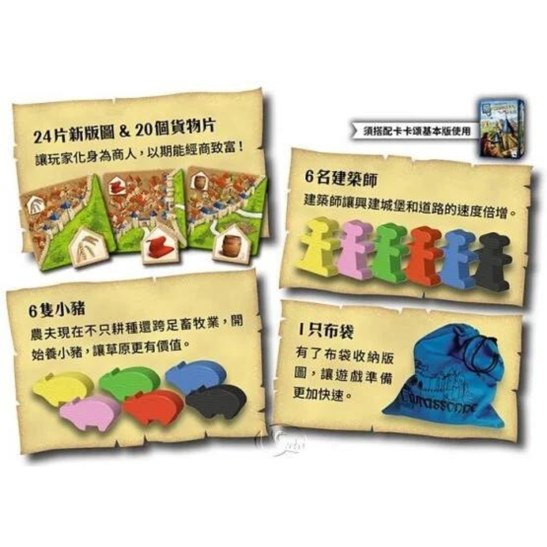 (Extended) Carcassonne 2.0 [2] Piggy and the Architect - Chinese version